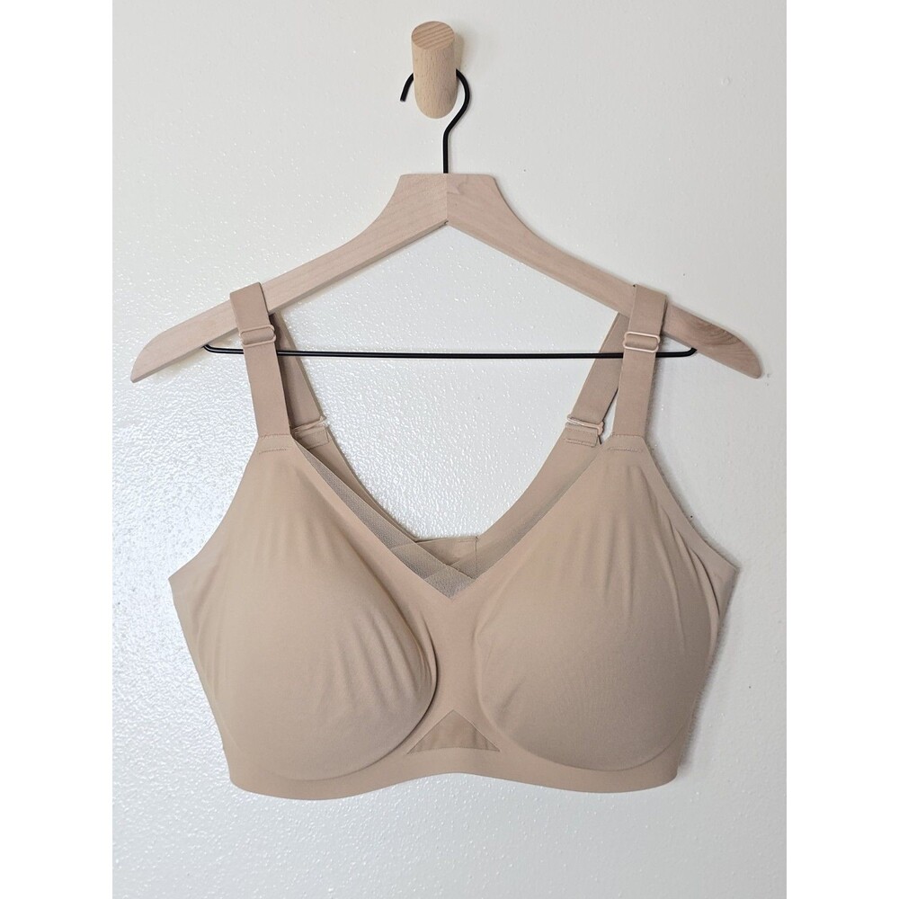 Honeylove CrossOver Bra 38DDD F/G Sand Nude Wireless Smoothing Support LWBR0304 - Picture 2 of 10